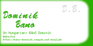 dominik bano business card